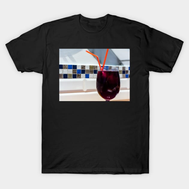 Glass of red wine T-Shirt by lena-maximova